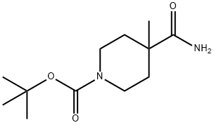 1-Boc-4-methylpiperidine-4-carboxamide Struktur