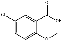 5-クロロ-2-メトキシ安息香酸 化學構造式