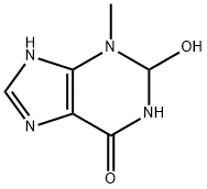 6H-Purin-6-one,  1,2,3,7-tetrahydro-2-hydroxy-3-methyl-  (9CI) Struktur