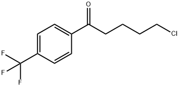 5-CHLORO-1-OXO-1-(4-TRIFLUOROMETHYLPHENYL)PENTANE Struktur