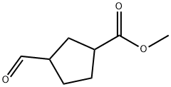 Cyclopentanecarboxylic acid, 3-formyl-, methyl ester (9CI) Struktur