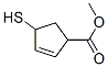 2-Cyclopentene-1-carboxylicacid,4-mercapto-,methylester(9CI) Struktur