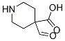 4-Piperidinecarboxylic acid, 4-formyl- (9CI) Struktur