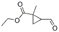 Cyclopropanecarboxylic acid, 2-formyl-1-methyl-, ethyl ester (9CI) Struktur