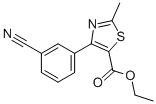 4-(3-CYANOPHENYL)-2-METHYL-5-THIAZOLECARBOXYLIC ACID ETHYL ESTER Struktur