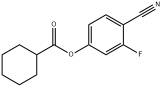 Cyclohexanecarboxylic acid, 4-cyano-3-fluorophenyl ester Struktur