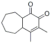 1H-Benzocycloheptene-1,2(4aH)-dione, 5,6,7,8,9,9a-hexahydro-3,4-dimethyl- (9CI) Struktur