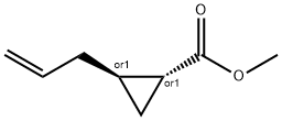 Cyclopropanecarboxylic acid, 2-(2-propenyl)-, methyl ester, trans- (9CI) Struktur