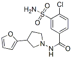 3-(Aminosulfonyl)-4-chloro-N-[3-(2-furanyl)-1-pyrrolidinyl]benzamide Struktur