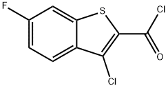 3-CHLORO-6-FLUOROBENZOTHIOPHENE-2-CARBONYL CHLORIDE Struktur