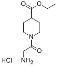 1-(2-AMINO-ACETYL)-PIPERIDINE-4-CARBOXYLIC ACID ETHYL ESTER HCL Struktur