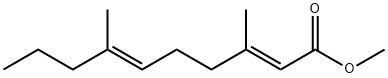 (2E,6E)-3,7-Dimethyl-2,6-decadienoic acid methyl ester Struktur