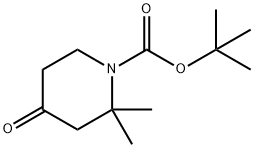 2,2-DiMethyl-4-oxopiperidine-1-carboxylic acid tert-butyl ester Struktur