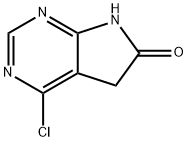 4-chloro-5H-pyrrolo[2,3-d]pyrimidin-6(7H)-one Struktur