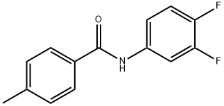 N-(3,4-difluorophenyl)-4-methylbenzamide Struktur