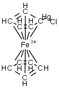 CHLOROMERCURIFERROCENE Struktur