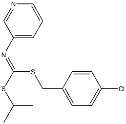 (4-Chlorophenyl)methyl 1-methylethyl-3-pyridinylcarbonimidodithioate Struktur