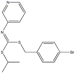 (4-Bromophenyl)methyl 1-methylethyl-3-pyridinylcarbonimidodithioate Struktur