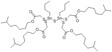 tetraisooctyl 2,2',2'',2'''-[thiobis[(butylstannylidyne)bis(thio)]]tetraacetate Struktur