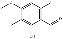 2-Hydroxy-4-methoxy-3,6-dimethylbenzaldehyde Struktur