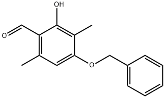 2-Hydroxy-3,6-dimethyl-4-(phenylmethoxy)benzaldehyde Struktur