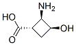 Cyclobutanecarboxylic acid, 2-amino-3-hydroxy-, (1S,2R,3S)- (9CI) Struktur