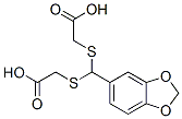 2,2'-[(1,3-Benzodioxol-5-ylmethylene)bis(thio)]bisacetic acid Struktur