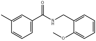 N-(2-甲氧基芐基)-3-甲基苯甲酰胺, 349396-66-3, 結(jié)構式