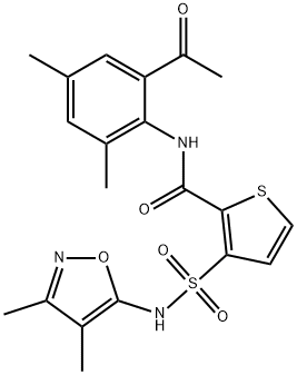 N-(2-Acetyl-4,6-dimethylphenyl)-3-[[(3,4-dimethyl-5-isoxazolyl)amino]sulfonyl]-2-thiophenecarboxamide Struktur