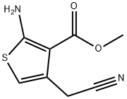 3-Thiophenecarboxylicacid,2-amino-4-(cyanomethyl)-,methylester(9CI) Struktur