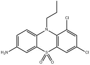 10-n-Propyl-1,3-dichloro-7-amino-phenothiazine-5,5-dioxide Struktur