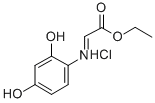 ethyl (2,4-dihydroxyphenyl)iminoacetate hydrochloride Struktur