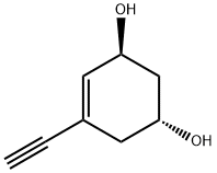 4-Cyclohexene-1,3-diol, 5-ethynyl-, (1R,3S)- (9CI) Struktur