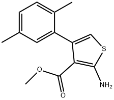 2-AMINO-4-(2,5-DIMETHYLPHENYL)THIOPHENE-3-CARBOXYLIC ACID METHYL ESTER Struktur