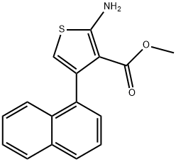 2-AMINO-4-NAPHTHALEN-1-YL-THIOPHENE-3-CARBOXYLIC ACID METHYL ESTER Struktur