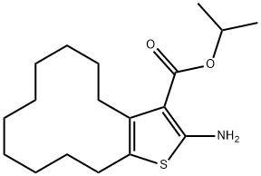 isopropyl 2-amino-4,5,6,7,8,9,10,11,12,13-decahydrocyclododeca[b]thiophene-3-carboxylate Struktur