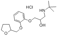 tert-butyl[2-hydroxy-3-[2-[(tetrahydro-2-furyl)methoxy]phenoxy]propyl]ammonium chloride Struktur