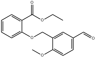 ethyl 2-[(5-formyl-2-methoxybenzyl)oxy]benzoate Struktur