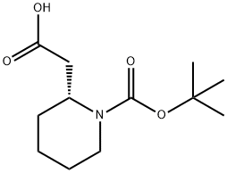 (R)-2-CARBOXYMETHYL-PIPERIDINE-1-CARBOXYLIC ACID TERT-BUTYL ESTER Struktur