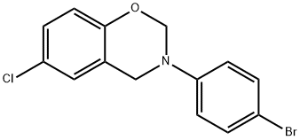 3-(4-BROMOPHENYL)-6-CHLORO-3,4-DIHYDRO-2H-BENZO[E][1,3]OXAZINE Struktur