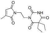 1-[2-(2,5-Dihydro-3-methyl-2,5-dioxo-1H-pyrrol-1-yl)ethyl]-5,5-diethylbarbituric acid Struktur