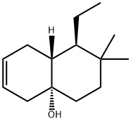 4a(2H)-Naphthalenol,1-ethyl-1,3,4,5,8,8a-hexahydro-2,2-dimethyl-,(1R,4aR,8aR)-(9CI) Struktur