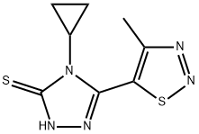 4-CYCLOPROPYL-5-(4-METHYL-1,2,3-THIADIAZOL-5-YL)-4H-1,2,4-TRIAZOLE-3-THIOL Struktur