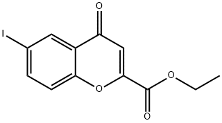 ETHYL 6-IODO-4-OXO-4H-CHROMENE-2-CARBOXYLATE Struktur