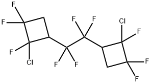 1,1'-(1,1,2,2-Tetrafluoro-1,2-ethanediyl)bis(2-chloro-2,3,3-trifluorocyclobutane) Struktur