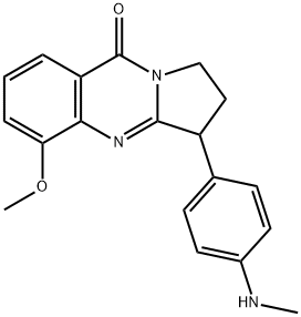 Pyrrolo[2,1-b]quinazolin-9(1H)-one,  2,3-dihydro-5-methoxy-3-[4-(methylamino)phenyl]-  (9CI) Struktur