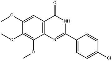 4(1H)-Quinazolinone,  2-(4-chlorophenyl)-6,7,8-trimethoxy-  (9CI) Struktur