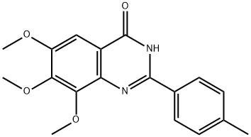 4(1H)-Quinazolinone,  6,7,8-trimethoxy-2-(4-methylphenyl)-  (9CI) Struktur