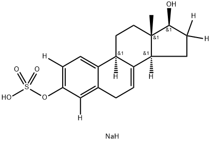 SODIUM 17BETA-DIHYDROEQUILIN-2,4,16,16-D4 3-SULFATE Struktur