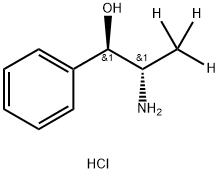 (1R,2S)-(-)-NOREPHEDRINE-GAMMA,GAMMA,GAMMA-D3 HCL Struktur